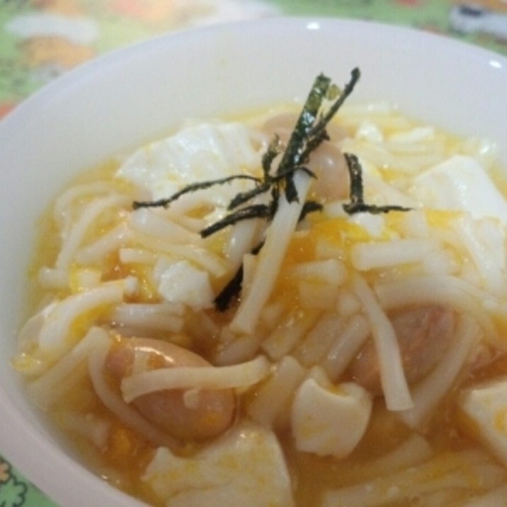 かぼちゃと豆腐のあったかにゅうめん☆離乳食